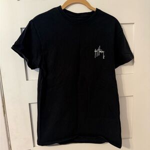 Guy Harvey Black Short-Sleeve Tee with White Chest Script